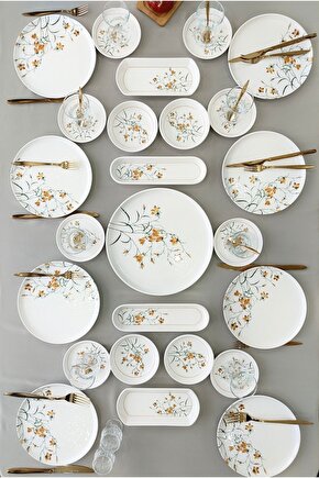 Çiğdem 25 Parça Kahvaltı Takımı [ Sarı 8]