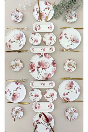 Charming Rose 6 Kişilik 21 Parça Kahvaltı Takımı Kahvaltı Seti
