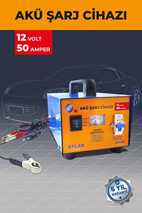 Akü Şarj Cihazı 12 Volt 50 Amper 5 Yıl Garanti