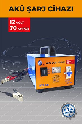 Akü Şarj Cihazı 12 Volt 70 Amper 5 Yıl Garanti