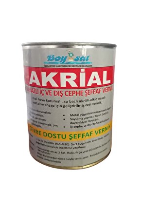 Akrial Su Bazlı İç ve Dış Cephe Şeffaf Vernik 0.75 Kg