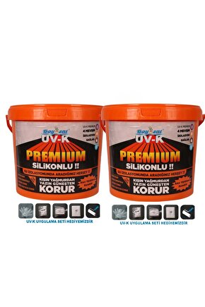 30 Kg Avantajlı Su Izolasyon Boyası Paket Uv-k Premium Silikonlu 15 Kg X 2 Adet