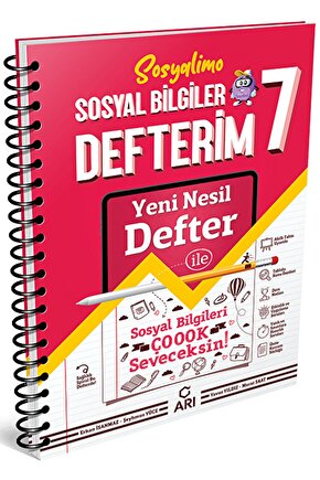 7. Sınıf Akıllı Sosyal Bilgiler Defteri Sosyalimo  Erkan İsanmaz  Arı Yayıncılık  9786257832632