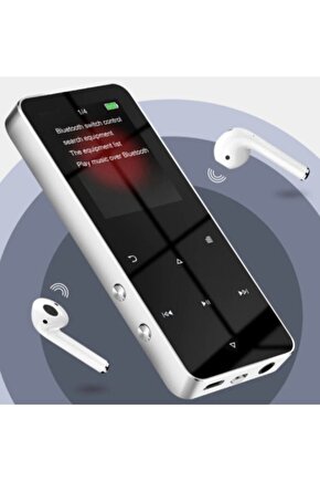 Bluetooth Lu Mp3 Mp4 Çalar Fm Radyolu Şarjlı Mp4 Player Dahili Hoparlör 8gb Hafızalı Ses Kaydı