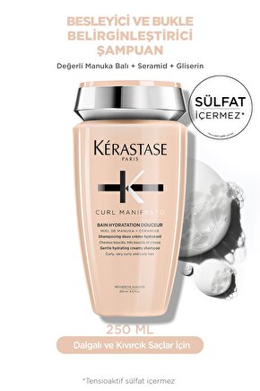 Curl Manifesto Bain Hydratation Douceur Kıvırcık Saçlar Için Besleyici Şampuan 250 ml