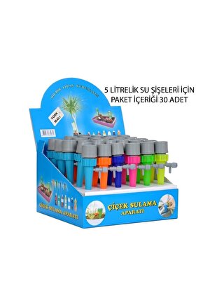 30 Adet 5 Litrelik Su Şişelerine Uyumlu Çiçek Ve Fidan Sulama Aparatı, Tatilde Çiçek Sular Aparat