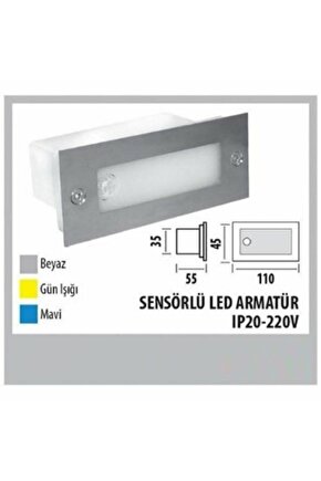 Sensörlü Led Armatür Krd06 Ip20 - 220v Gün Işığı