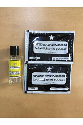 Kumaş Boyası Siyah 2 Paket+sabitleme 1paket