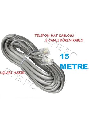 15 Metre 2 Canli Hat Köken Kablosu