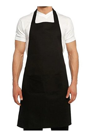 Cepli Şef Garson Kafe Aşçı Barista Siyah Önlük Mutfak Önlüğü Masterchef Cafe Apron Restaurant