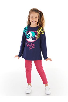 Panda Girl Kız Çocuk T-shirt Tayt Takım