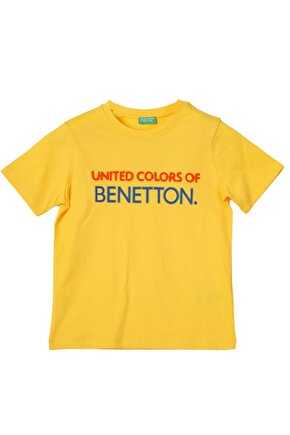 United Colors of Benetton Erkek Çocuk Sarı T-shirt BNT-B21361