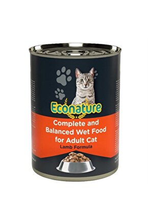 Kuzu Etli Yetişkin Konserve Kedi Maması 400 gr - Petshopundan