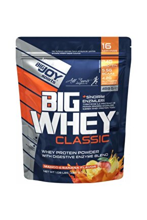 Bıg Whey Classic Whey Protein Tozu Mango & Muz 488g 16 Servis