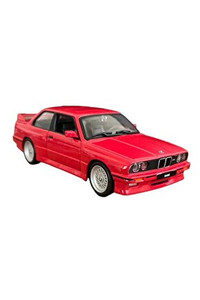 1988 BMW M3 Kırmızı IIIM3 E30 Koleksiyon Model Araç 1:24 Ölçek