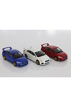 3lü Set 1:36 Ölçek Subaru İmpreza Diecast Model Metal Araba