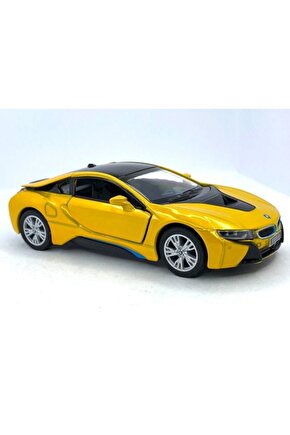 Bmw I8 - Çek Bırak 5inch. Lisanslı Model Araba, Oyuncak Araba 1:36