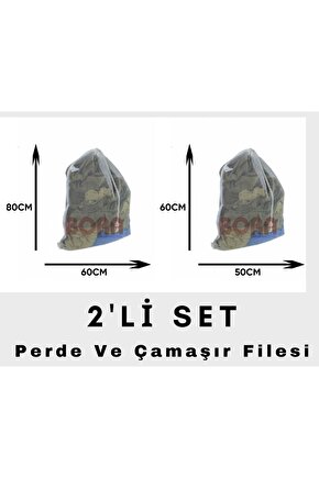 Perde Yıkama Filesi Çamaşır Yıkama Filesi Çamaşır Torbası 2 Li Set