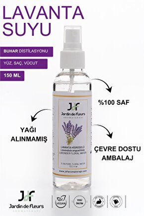 Lavanta Suyu 150 ml %100 Saf Aromaterapi Hidrosolü - Canlandırıcı ve Yatıştırıcı