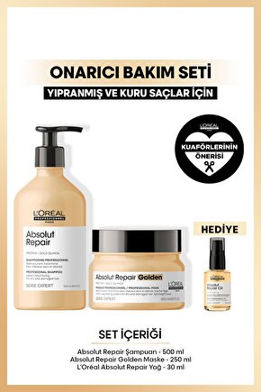 Serie Expert Absolut Repair Yıpranmış Saçlar İçin Onarıcı Saç Bakım Seti