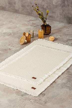 Bath Rug Set Krem 2li 75x125 60x90