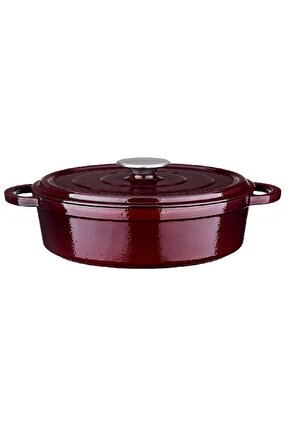 Flm4881st24mr Flame Döküm Sığ Tencere Bordo 24cm