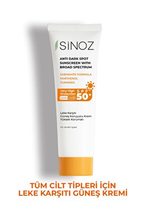 Spf 50 Leke Karşıtı Yüksek Koruyucu Yüz Güneş Kremi 50 ml Normal Ve Kuru Ciltler Için