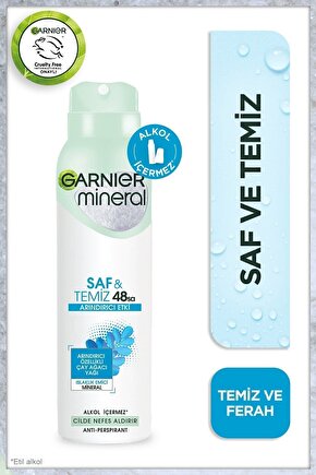 Mineral Saf ve Temiz Kadın Sprey Deodorant 150ml