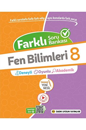 Sadık Uygun 8. Sınıf Farklı Soru Bankası Fen Bilimleri 2023 Yeni Baskı