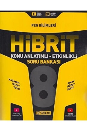 Hız Yayınları 8. Sınıf Fen Bilimleri Konu Anlatımlı Etkinlikli Hibrit Soru Bankası