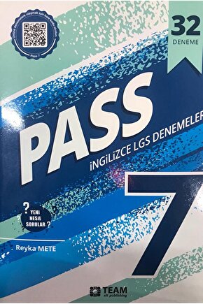 7. Sınıf Pass İngilizce LGS Denemeleri  Kolektif  TEAM Elt Publishing  9786257579353