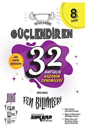 8. Sınıf Güçlendiren 32 Haftalık Fen Bilimleri Kazanım Denemeleri  9786258149111