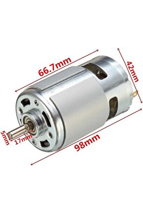 Rs775 Dc Motor 24V 15000 Rpm Rulmanlı Şarjlı Matkap Cnc Motor