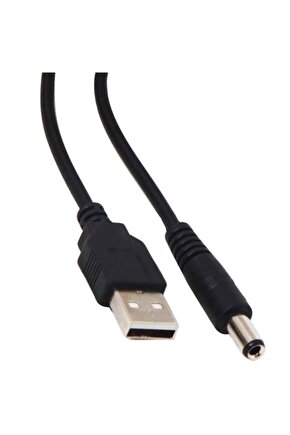 Xc 135 Usb Erkek 5.5*2.5 Uç Adaptör Jacklı 80 Cm Kablo Usb To Adaptör