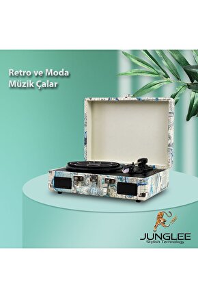 Nostaljik Pikap Plakçalar 33-45-78 Lik Plak Uyumlu Plak Çalar Bluetooth lu Aux Usb girişli Mp3 Çalar