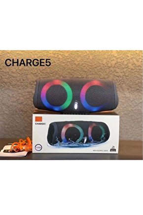 BLUETOOTH SPEAKER ŞARJLI TAŞINABİLİR KABLOSUZ HOPARLÖR SD KART USB AUX FM RADYO CHARGE5