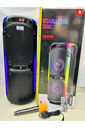 LED IŞIKLI BLUETOOTH HOPARLÖR ÇİFT MİKROFONLU KABLOSUZ ŞARJLI TAŞINABİLİR SPEAKER