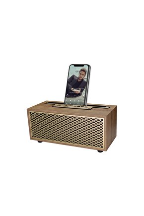 Nostaljik Radyo Eskitme Tarzı Ahşap Görünüm Bluetooth Hoparlör