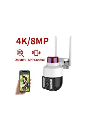 Çift Lens 5mp Wifi Ip Ptz Cctv Onvif Iç Ve Dış Mekan Güvenlik Kamerası Dome Kamera