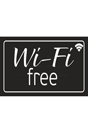 wi-fi free ücretsiz internet pano tabela dekorasyon tablo retro ahşap poster