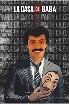 müslüm gürses baba la casa de papel arabesk müzik ev dekorasyon tablo retro ahşap poster