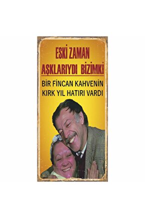 münir özkul adile naşit yeşilçam türk sineması ev dekorasyon tablo mini retro ahşap poster