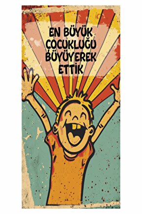 eğlenceli komik renkli duvar yazıları ev dekorasyon tablo mini retro ahşap poster