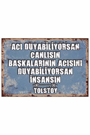 tolstoy edebiyat motivasyon sözleri duvar yazıları retro ahşap poster