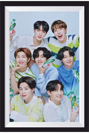 K-pop Bts Çerçeve Görünümlü Ahşap Poster-25