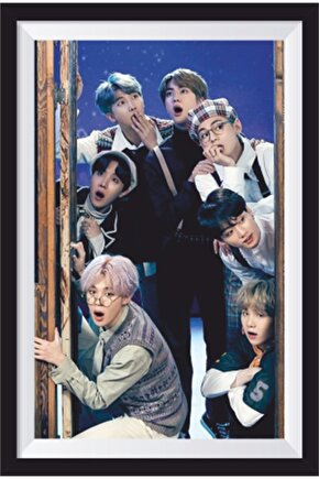 K-pop Bts Çerçeve Görünümlü Ahşap Poster-7