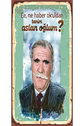 Yeşilçam Hulusi Kentmen Mini Retro Ahşap Poster