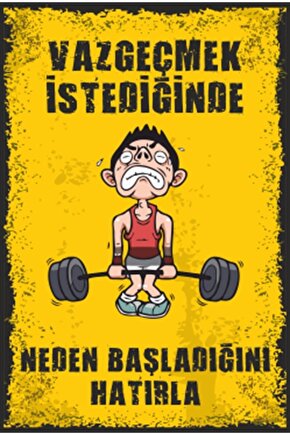 Vazgeçmek Istediğinde Motivasyon Yazıları Retro Ahşap Poster