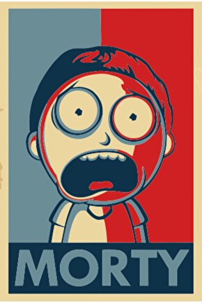 Morty Anime Hope Tarz Retro Ahşap Poster