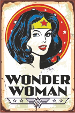 Wonder Woman Pop Art Marvel Retro Ahşap Poster 20x30 Cm